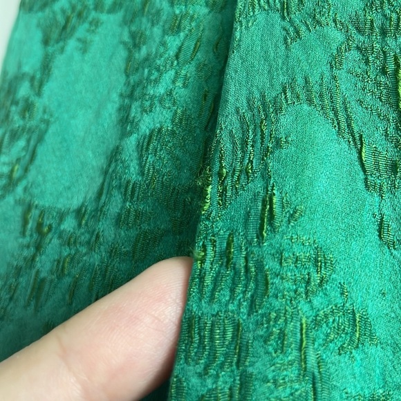 🍃Stunning Raquel Allegra green jacquard high waist pleated pants - Picture 15 of 15